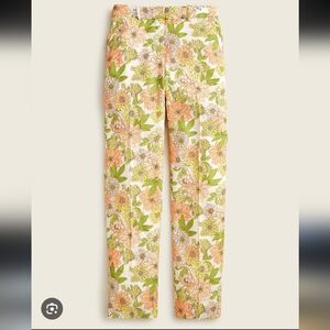 J.Crew Drapey Cupro-blend Trouser in Zinnia Floral